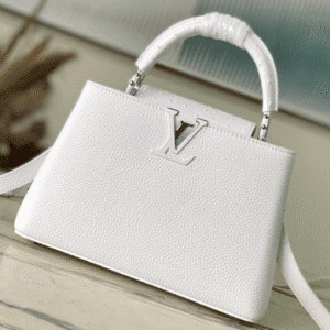 Louis Vuitton Capucines Taurillon Medium Handbag - White 90496 | Sandra Bags