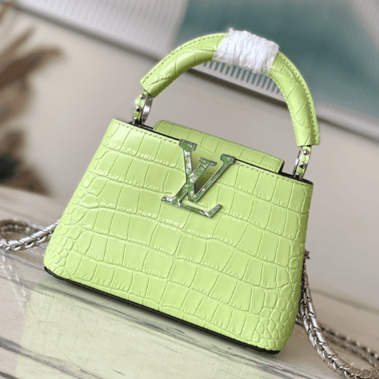 Louis Vuitton Lime Green Mini Crocodile Handbag 43475 | Sandra Bags