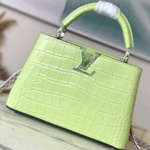 Louis Vuitton Lime Green Small Crocodile Handbag 84400 | Sandra Bags