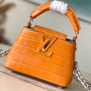 Louis Vuitton Orange Super Mini Crocodile Handbag 11575 | Sandra Bags