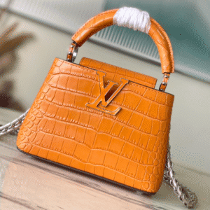 Louis Vuitton Orange Mini Crocodile Handbag 64673 | Sandra Bags