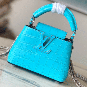 Louis Vuitton Blue Super Mini Crocodile Handbag 19200 | Sandra Bags