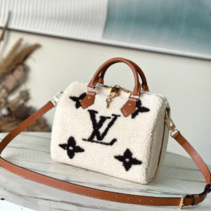 Louis Vuitton Speedy Bandouliere 25 Shearling Handbag - White 26856 | Sandra Bags