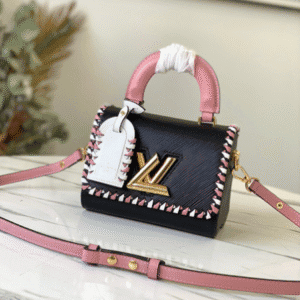 Louis Vuitton Epi Top Handle Twist MM Handbag - Black 11925 | Sandra Bags