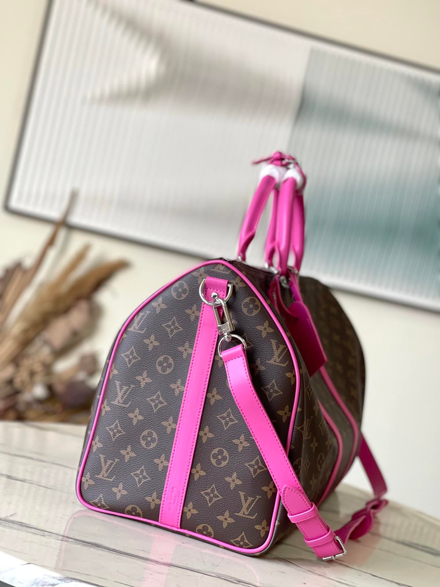Louis Vuitton Keepall Bandoulière 50 Bag - Pink 88732 | Sandra Bags - Image 4