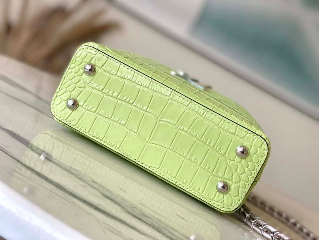 Louis Vuitton Lime Green Mini Crocodile Handbag 43475 | Sandra Bags - Image 2