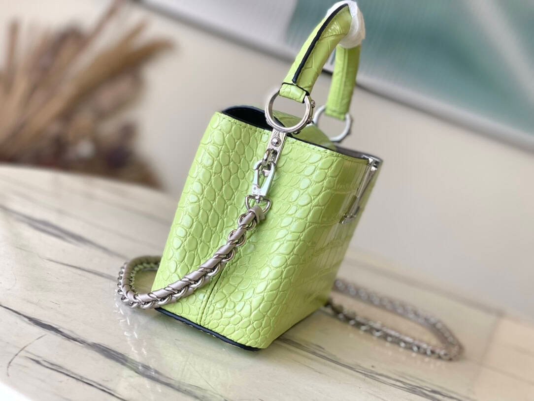Louis Vuitton Lime Green Mini Crocodile Handbag 43475 | Sandra Bags - Image 5
