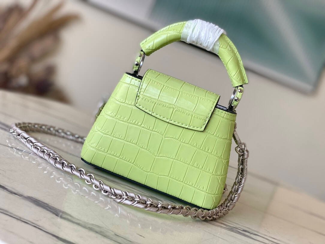 Louis Vuitton Lime Green Super Mini Crocodile Handbag 10992 | Sandra Bags - Image 2
