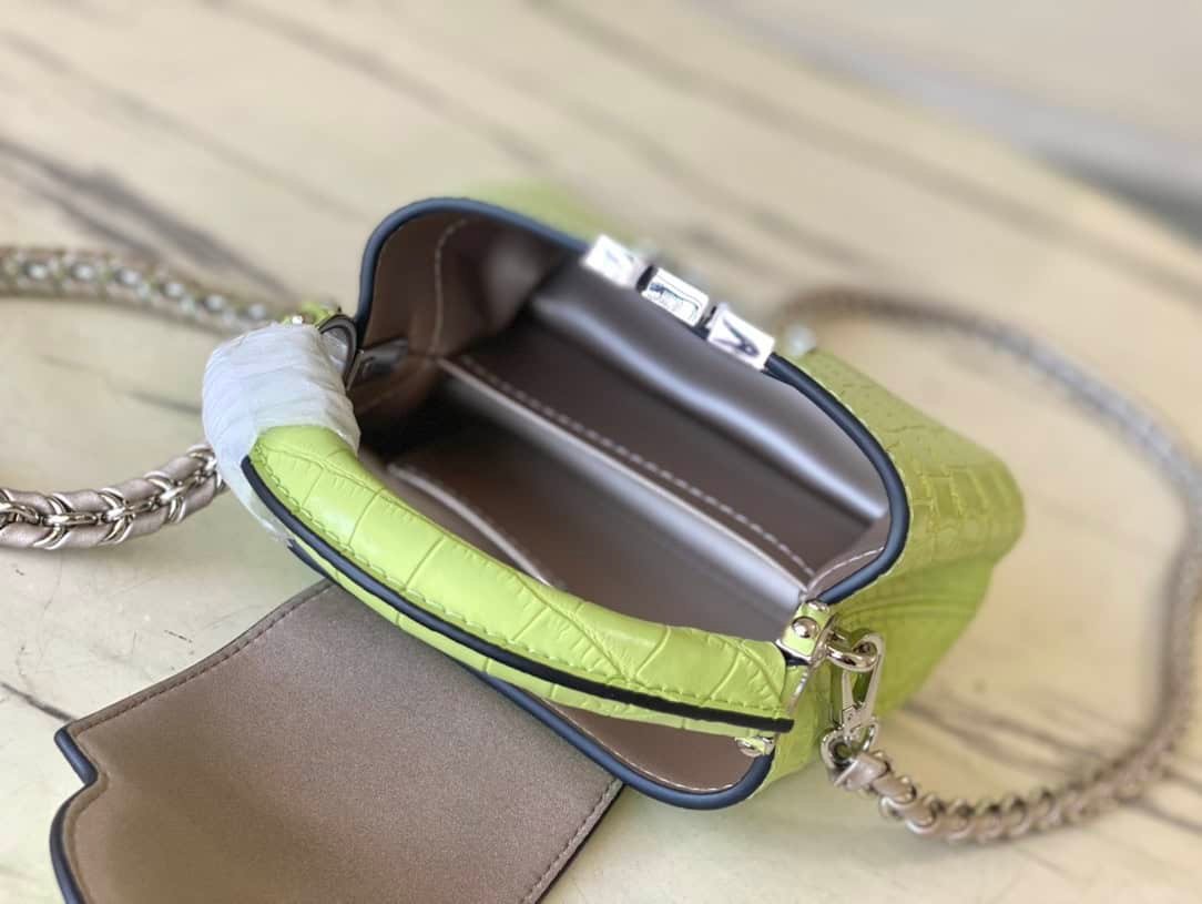 Louis Vuitton Lime Green Super Mini Crocodile Handbag 10992 | Sandra Bags - Image 3