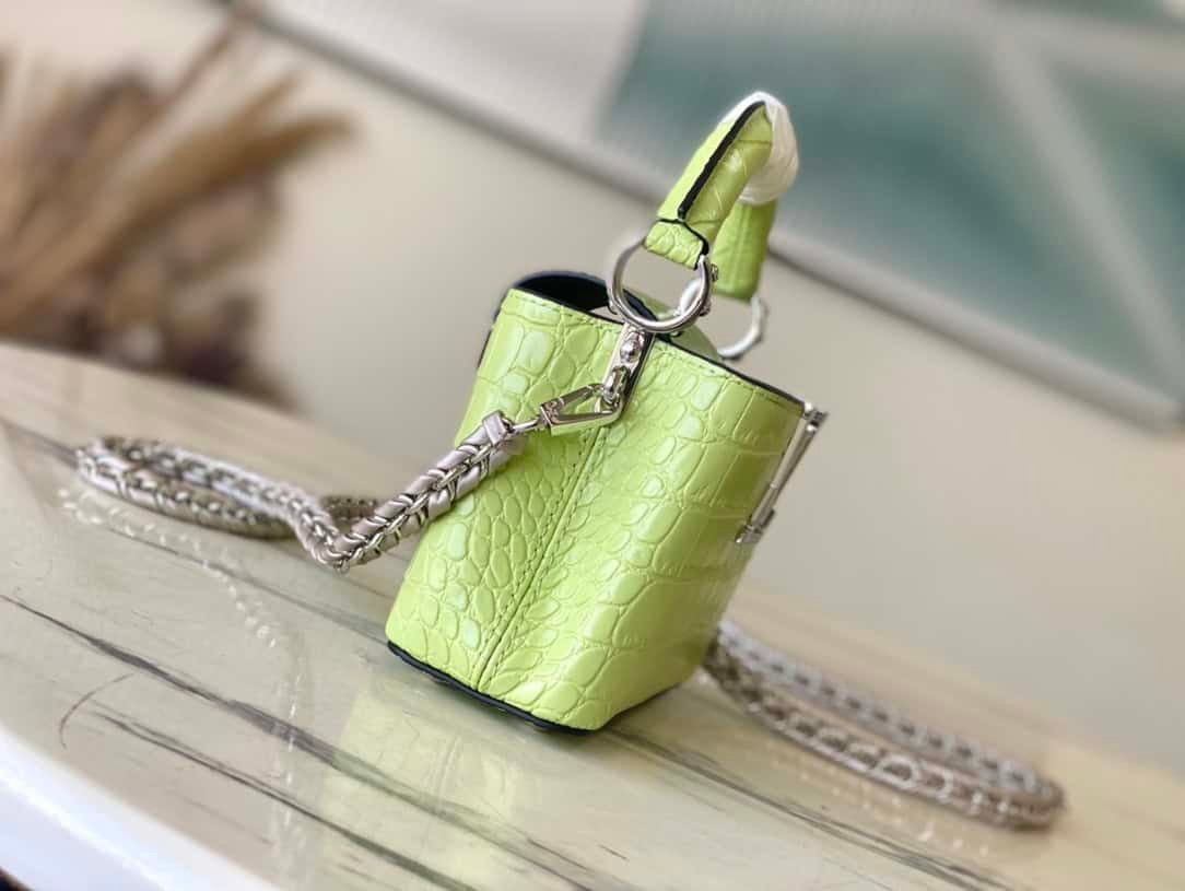 Louis Vuitton Lime Green Super Mini Crocodile Handbag 10992 | Sandra Bags - Image 4