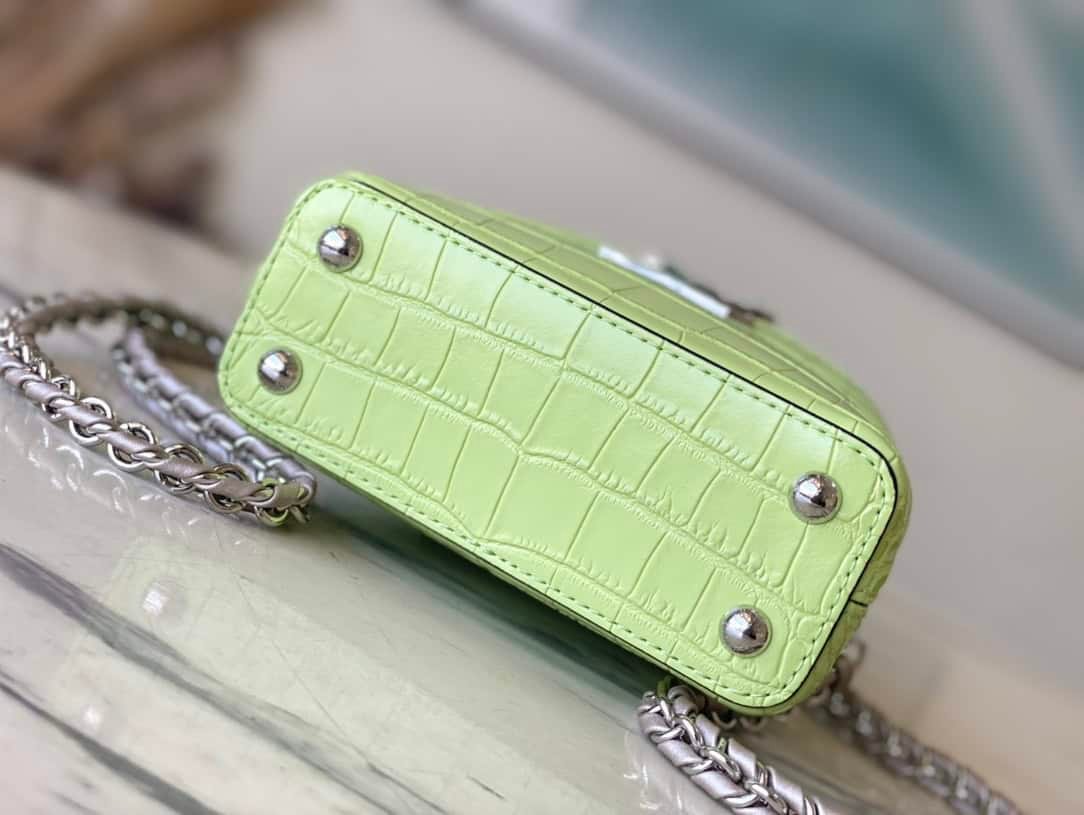 Louis Vuitton Lime Green Super Mini Crocodile Handbag 10992 | Sandra Bags - Image 5