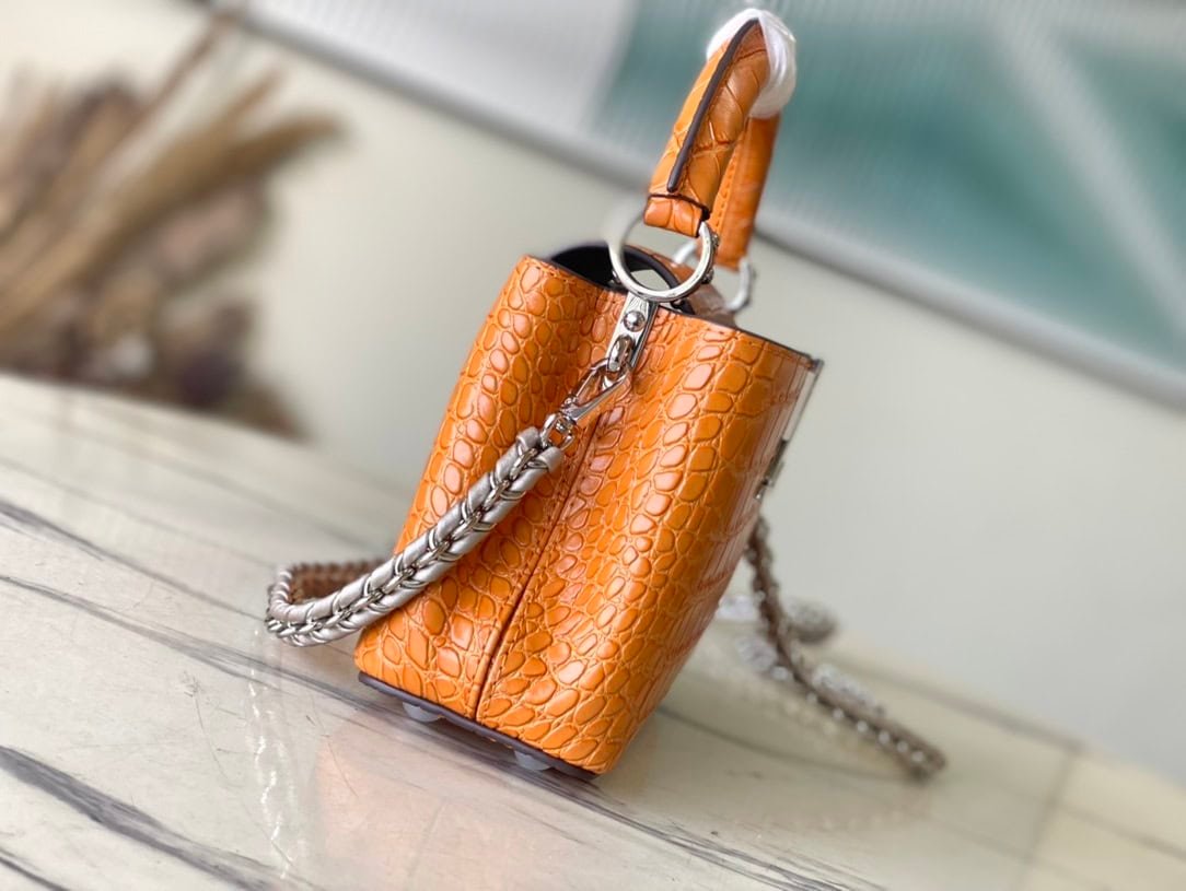 Louis Vuitton Orange Mini Crocodile Handbag 64673 | Sandra Bags - Image 2