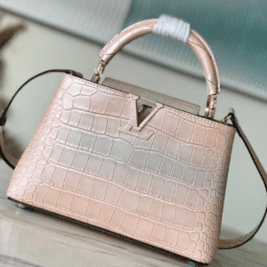 Louis Vuitton Sahara Crocodile Pattern Medium Handbag - Gold Powder 83702 | Sandra Bags