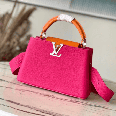 Louis Vuitton Capucines Taurillon Leather Medium Handbag - Pink 61668 | Sandra Bags