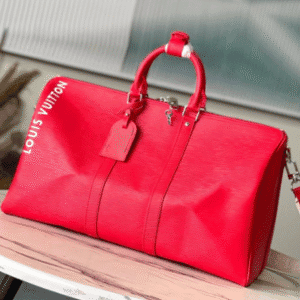 Louis Vuitton  Keepall Bandouliere50 Handbag - Red 26200 | Sandra Bags