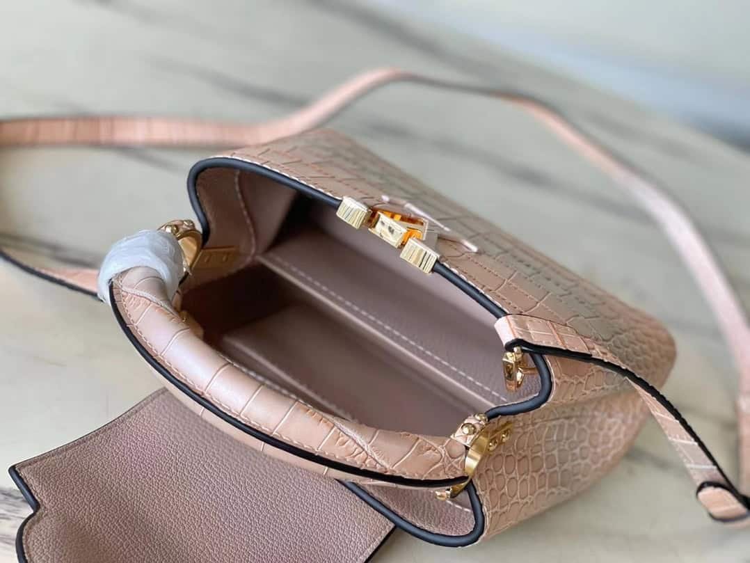 Louis Vuitton Sahara Crocodile Pattern Mini Handbag - Gold Powder 93132 | Sandra Bags - Image 2