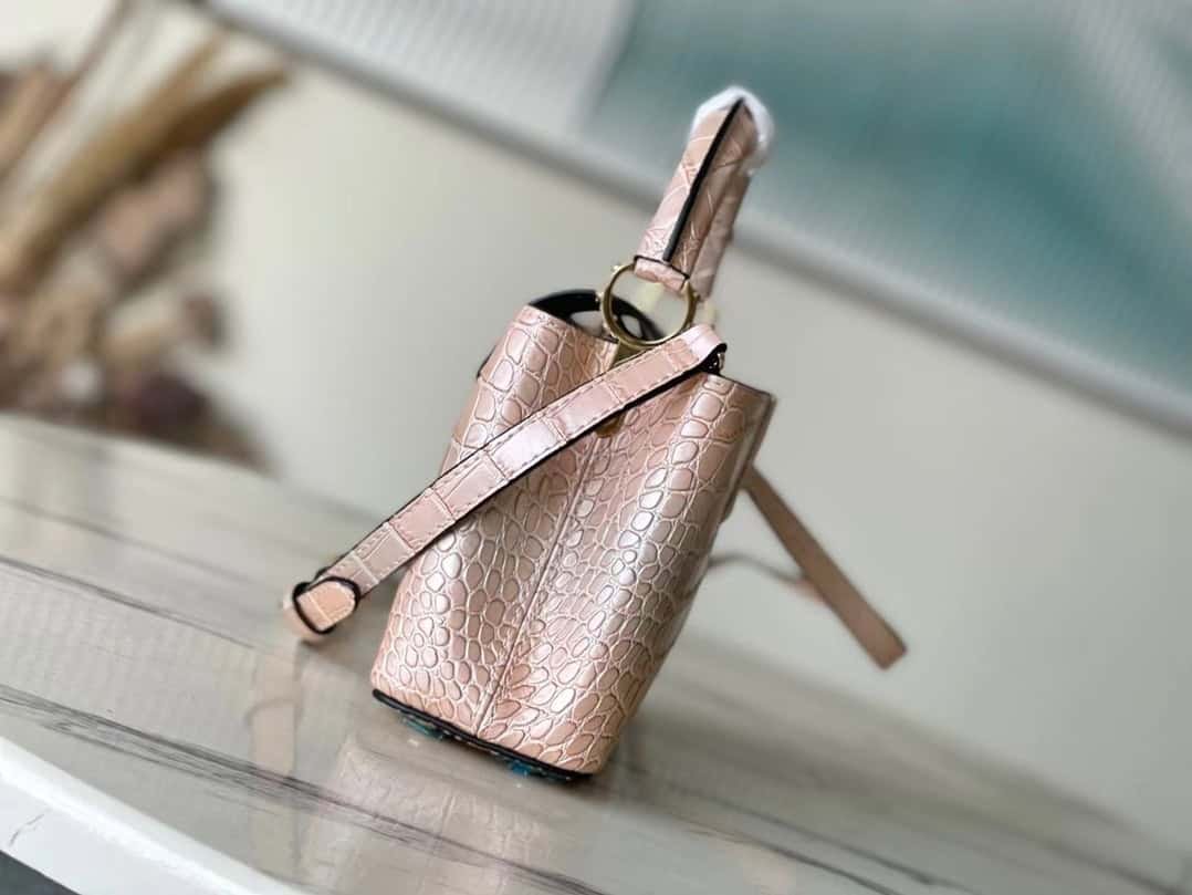 Louis Vuitton Sahara Crocodile Pattern Mini Handbag - Gold Powder 93132 | Sandra Bags - Image 5