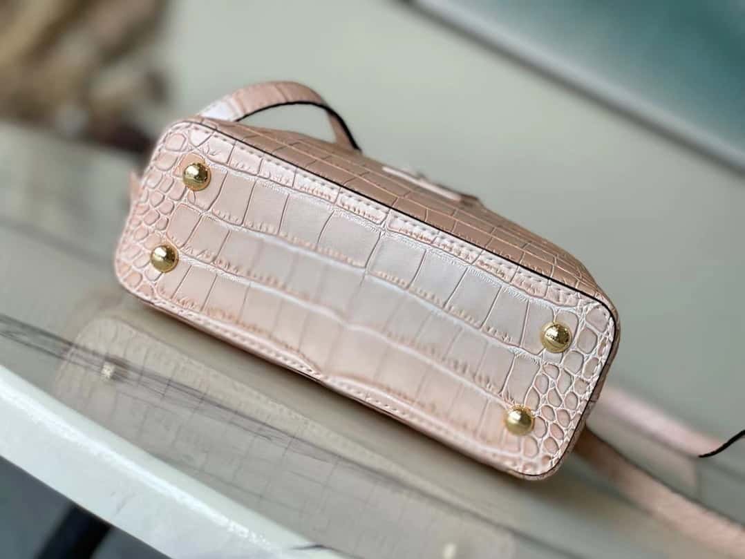 Louis Vuitton Sahara Crocodile Pattern Mini Handbag - Gold Powder 93132 | Sandra Bags - Image 3